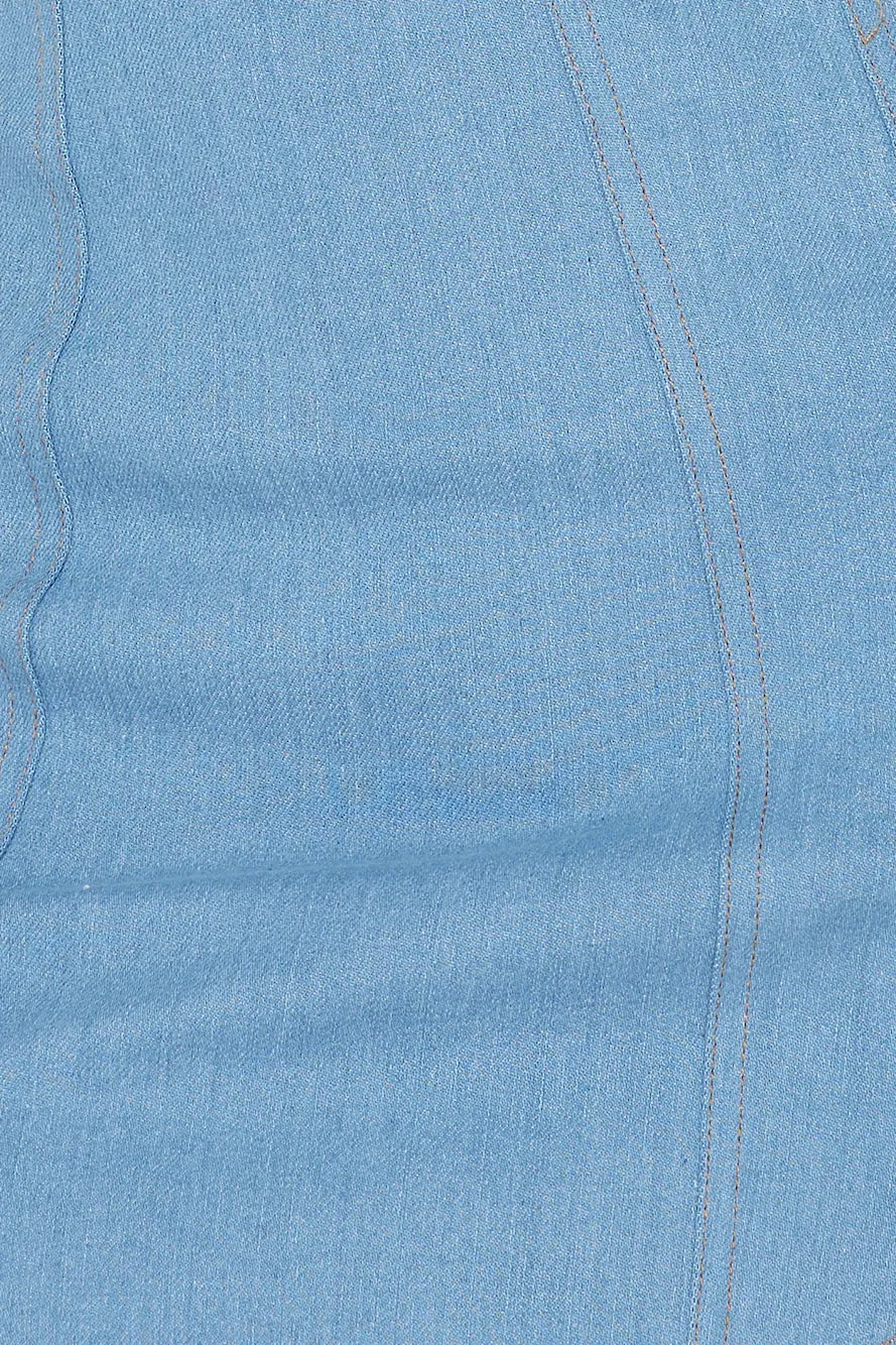 Cowgirl Things Mini Skirt Light Denim