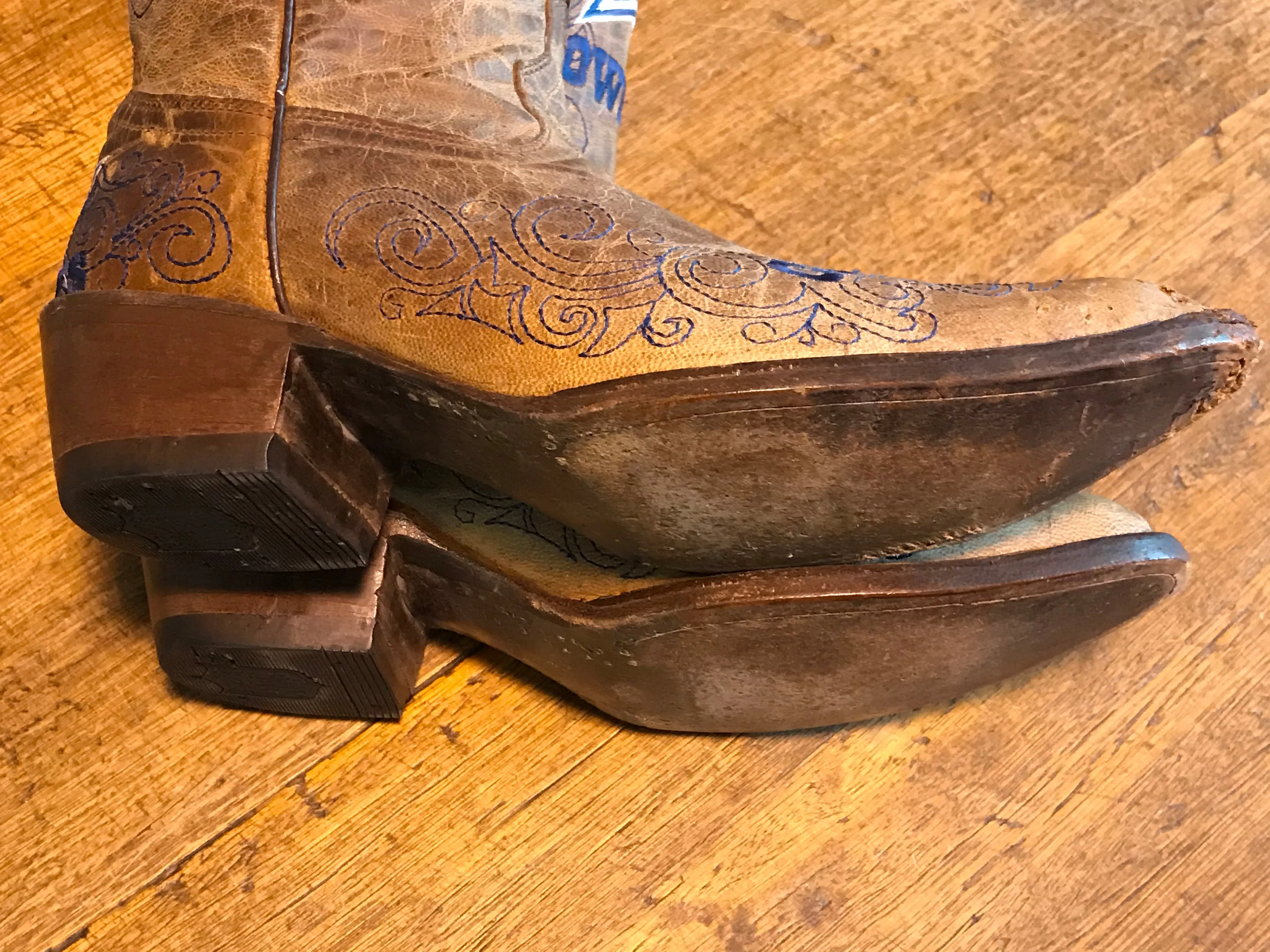Dallas Cowboys NFL Vintage Flyover Cowboy Boot -Womens by Old Pro Leather Goods Co