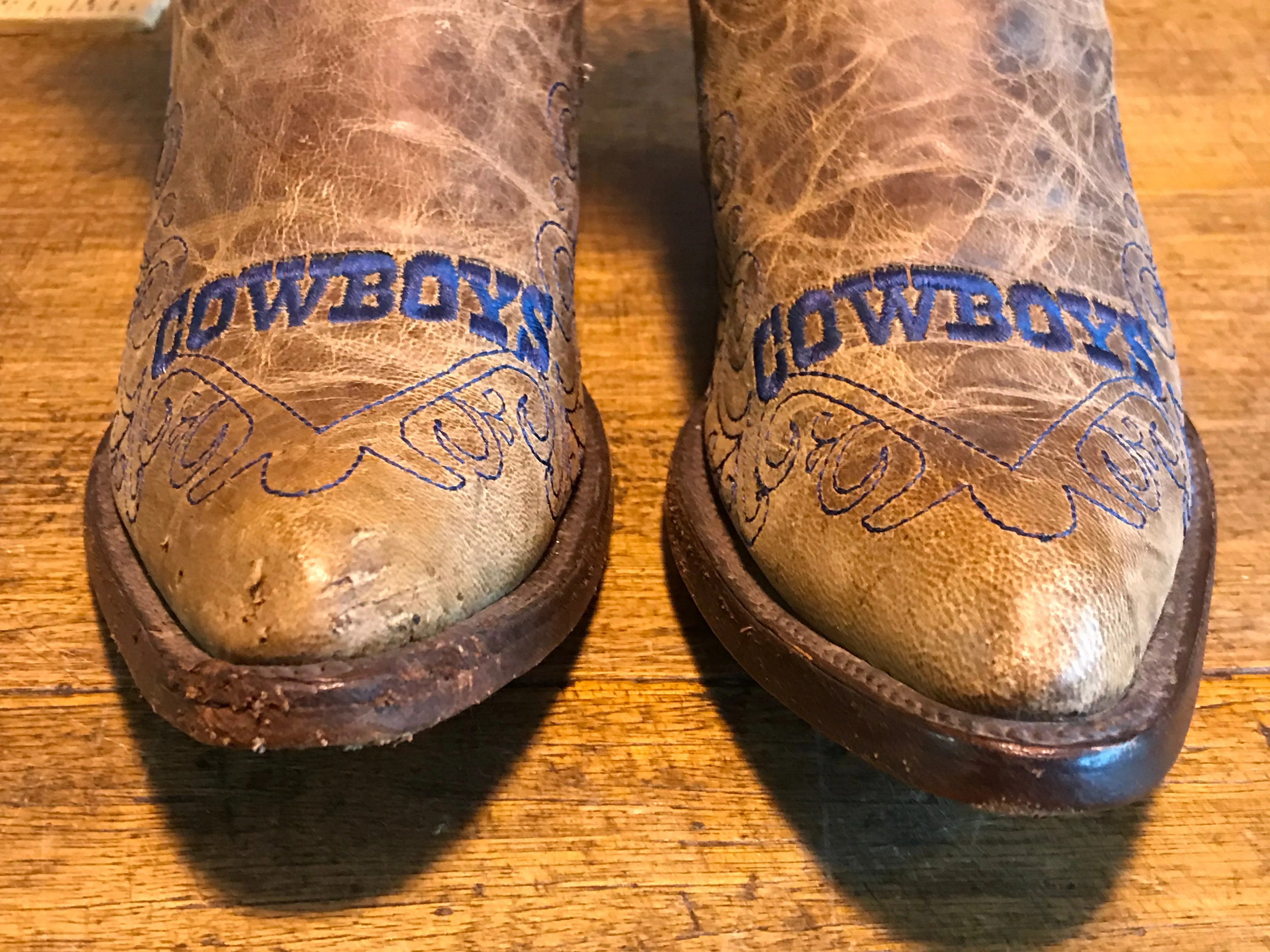 Dallas Cowboys NFL Vintage Flyover Cowboy Boot -Womens by Old Pro Leather Goods Co