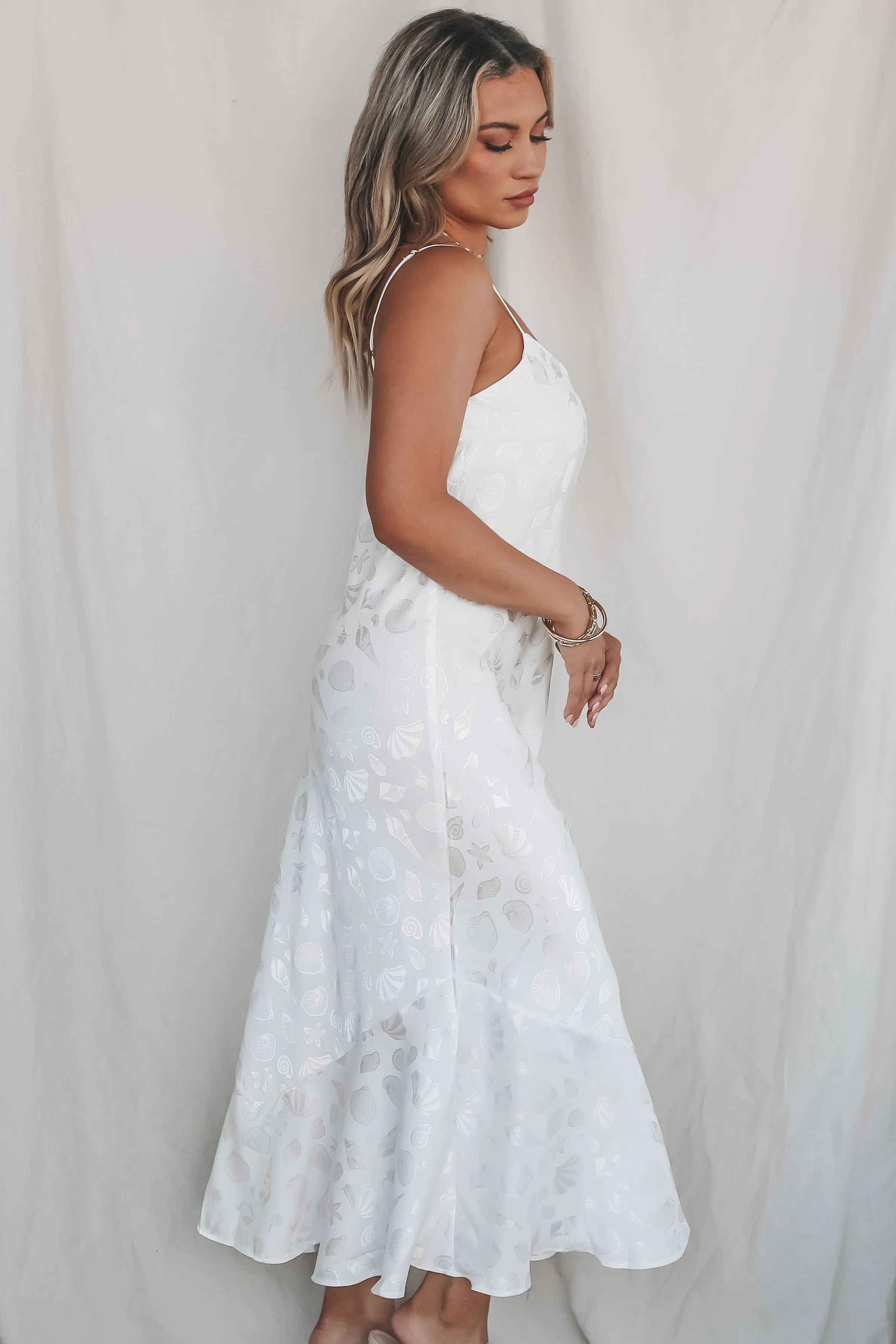 DEAL SHOW ME YOUR MUMU Uptown White Slip Dress