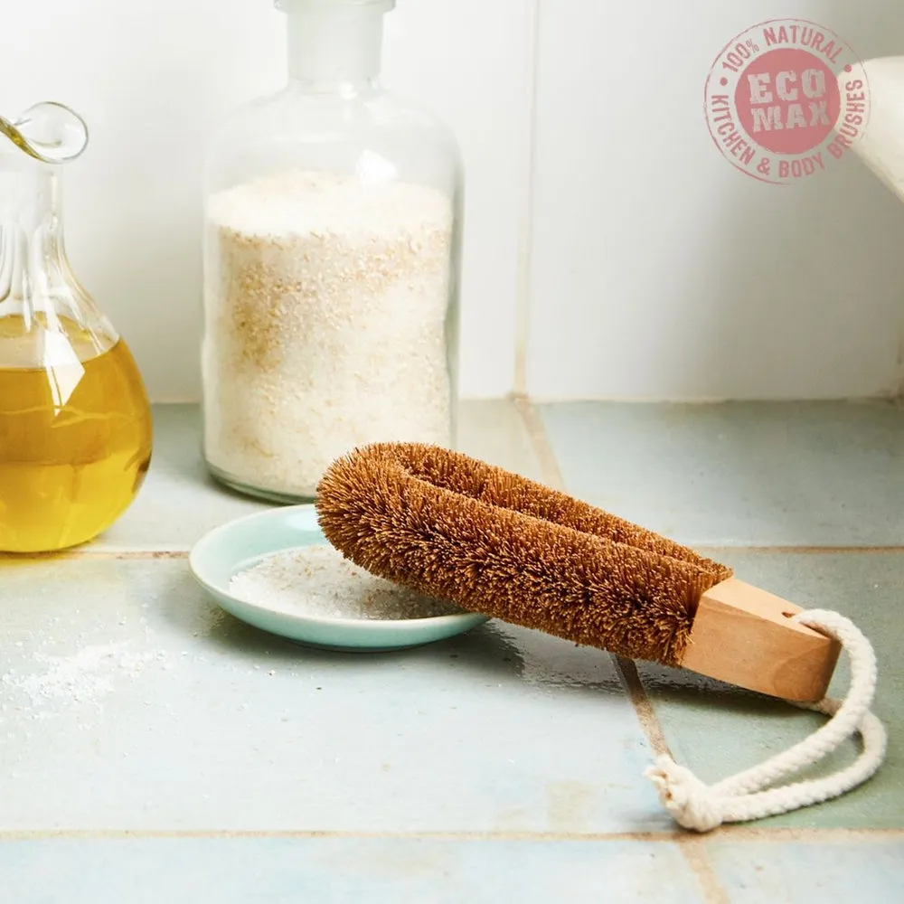 Eco Max Foot Brush - Hard Coconut Fibre and Wood Base