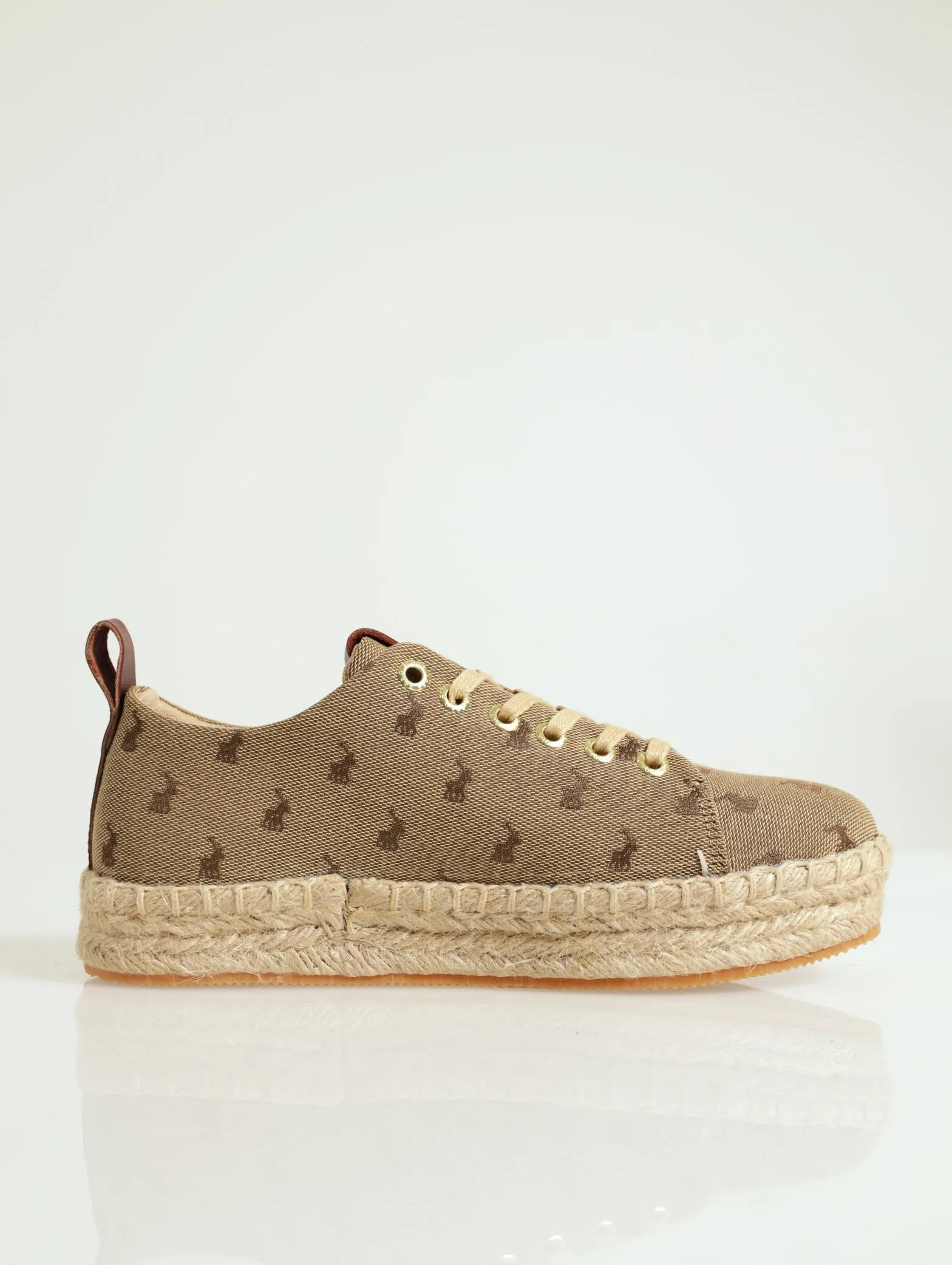 Espadrille Lace-Up Sneaker - Stone