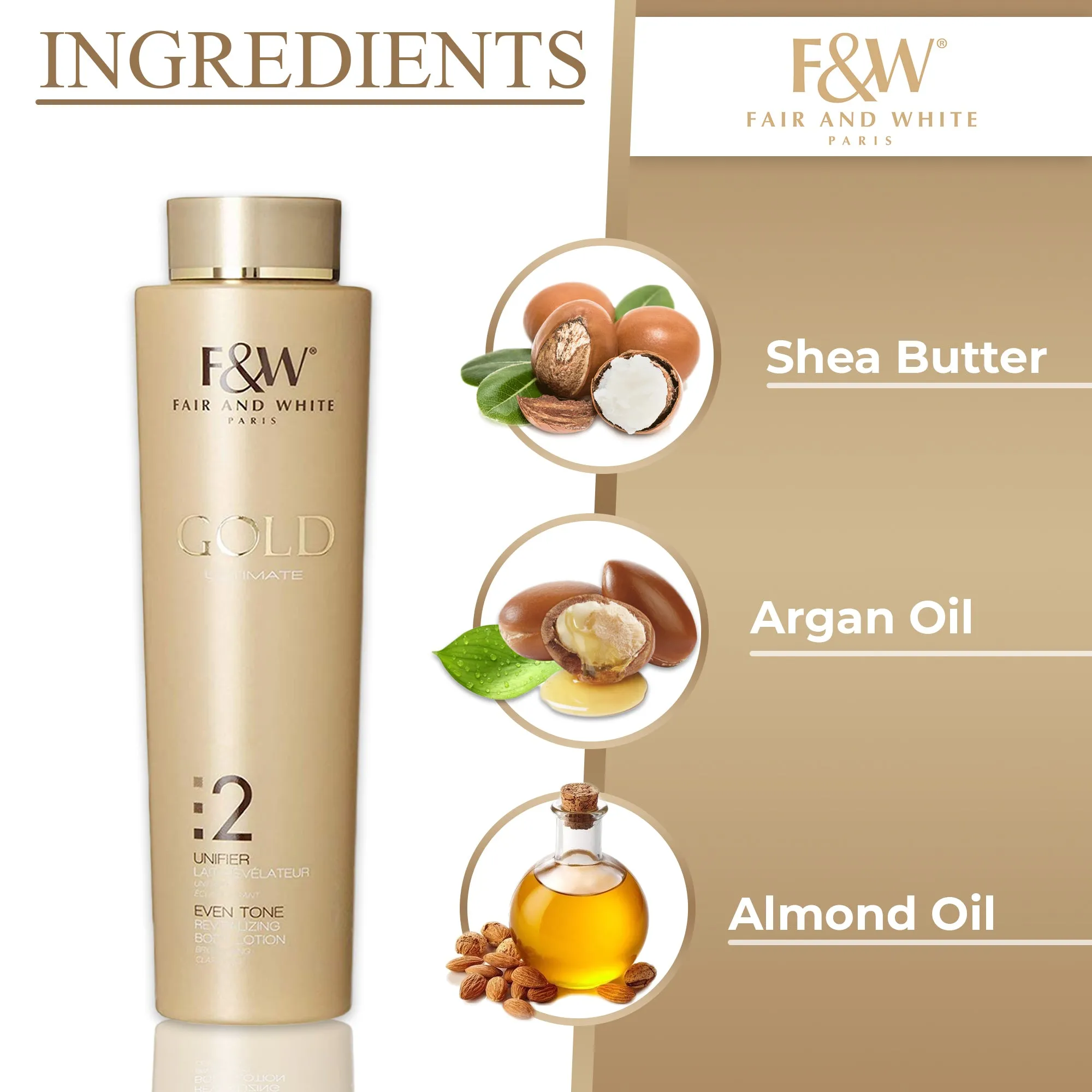 Fair & White 2 Gold Revitalizing Body Lotion Flawless Skin