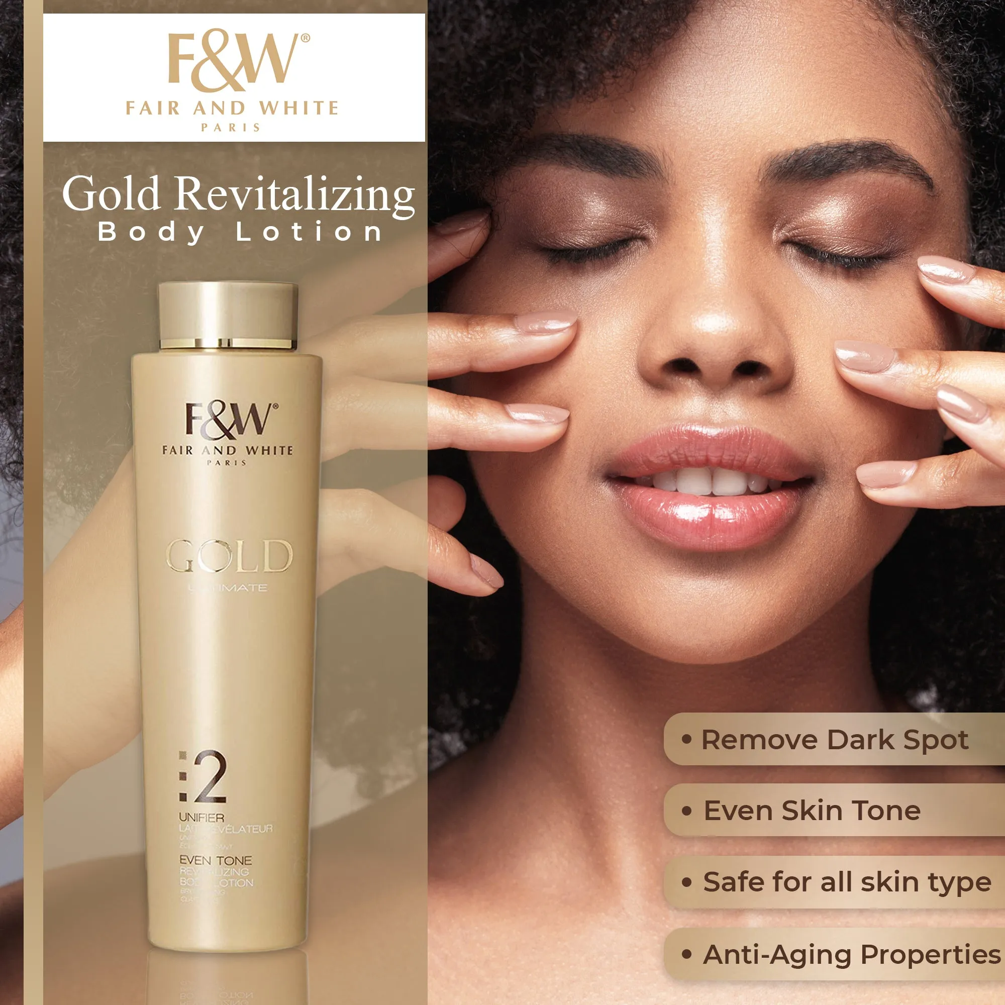 Fair & White 2 Gold Revitalizing Body Lotion Flawless Skin
