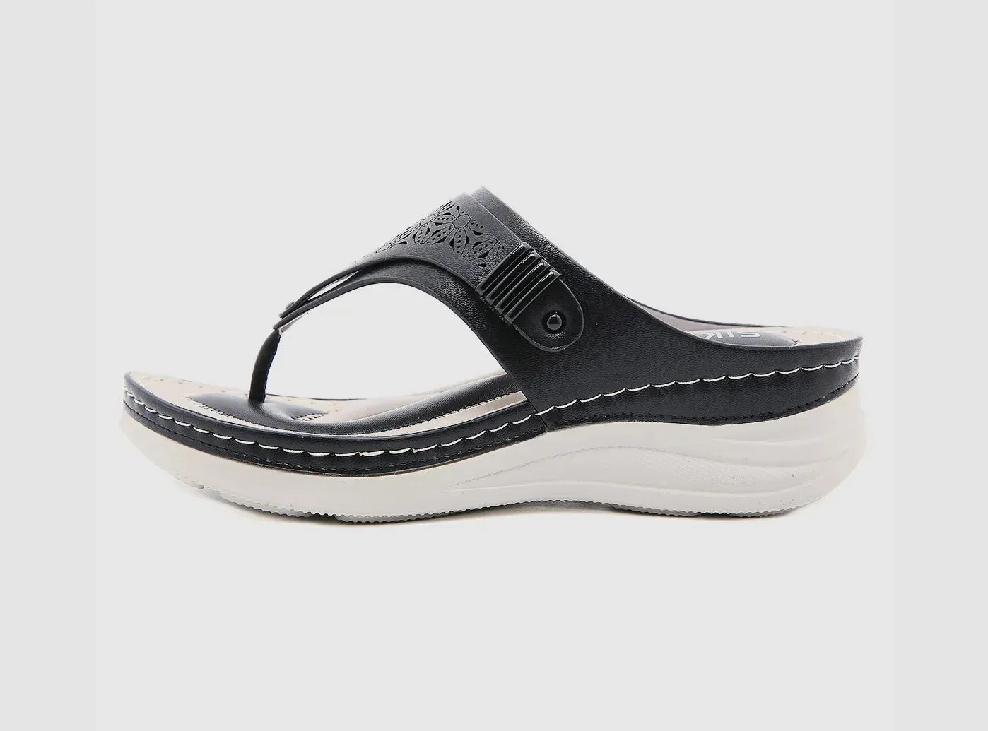 FitVille Women's Wedge Toe Sandals