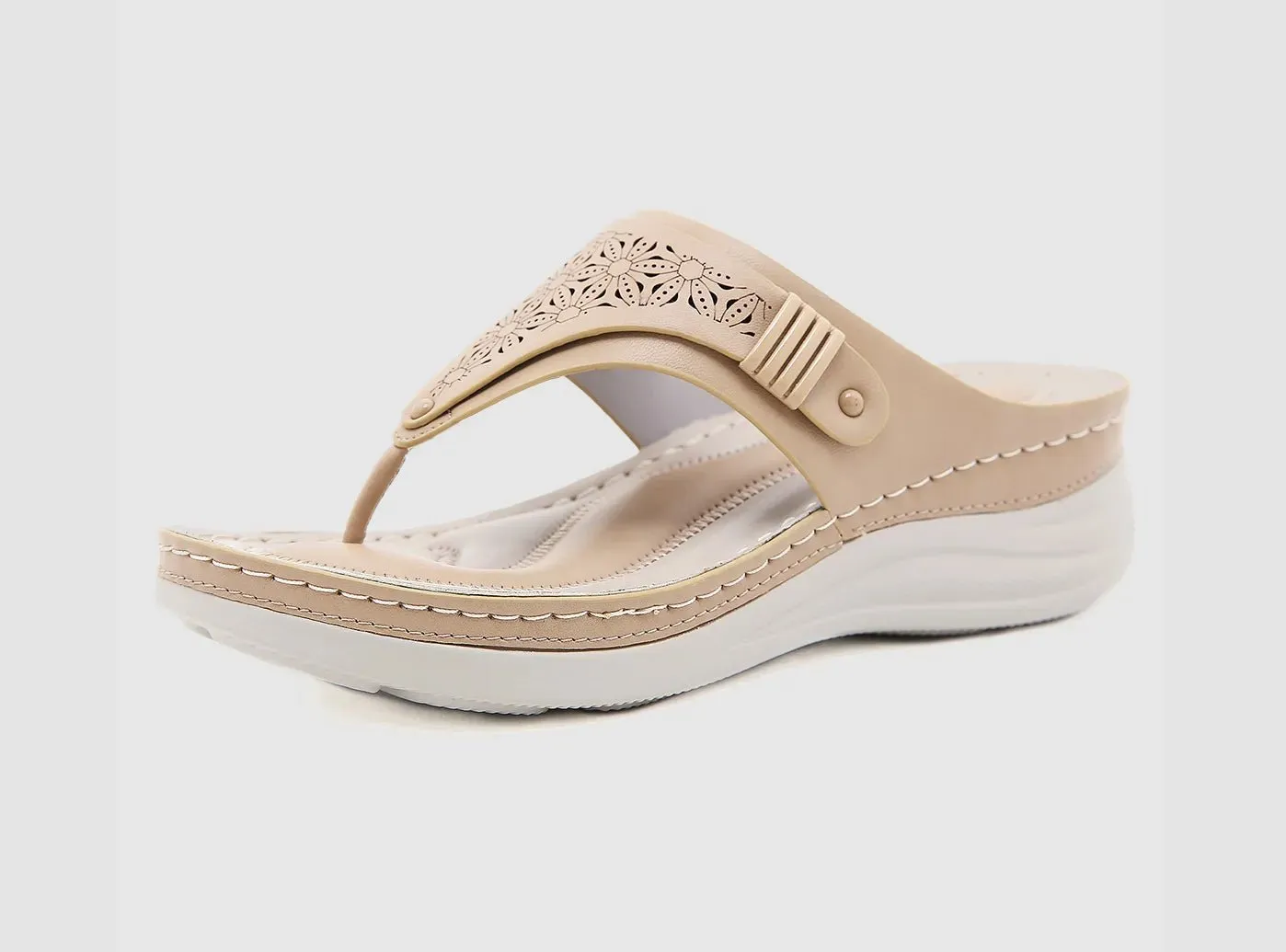 FitVille Women's Wedge Toe Sandals