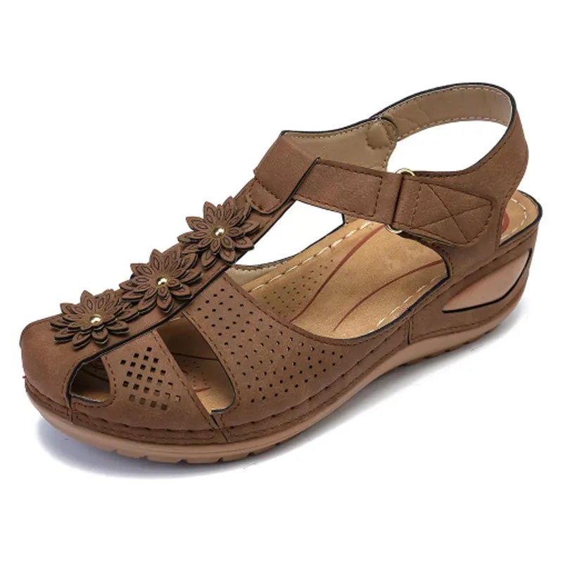 Flower Comfy Wedge Sandal