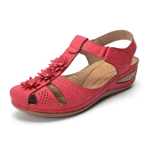 Flower Comfy Wedge Sandal