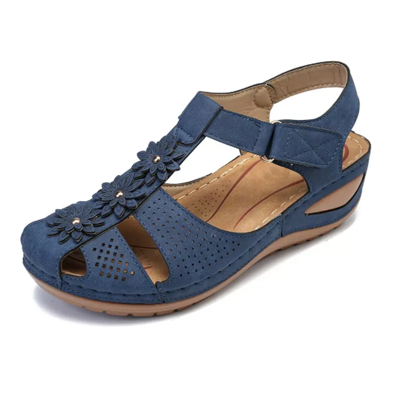 Flower Comfy Wedge Sandal