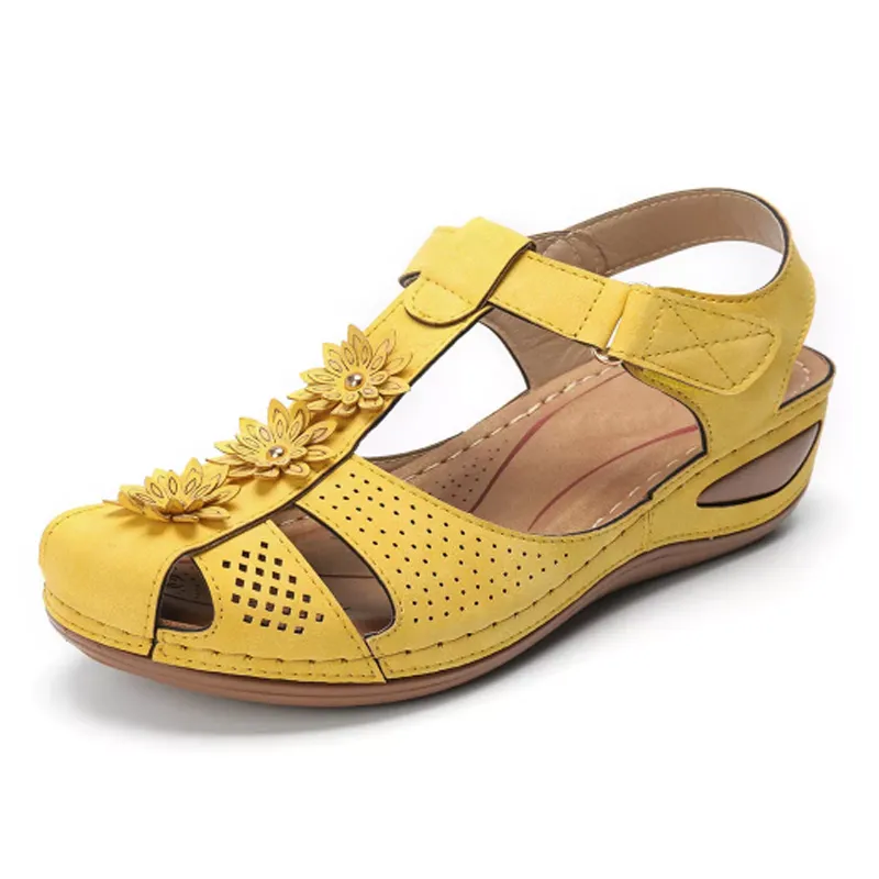 Flower Comfy Wedge Sandal
