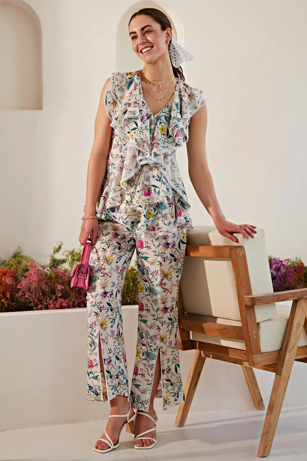 Frilly Flutter Printed Co-ord Set