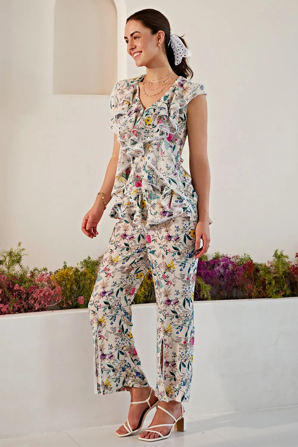 Frilly Flutter Printed Co-ord Set