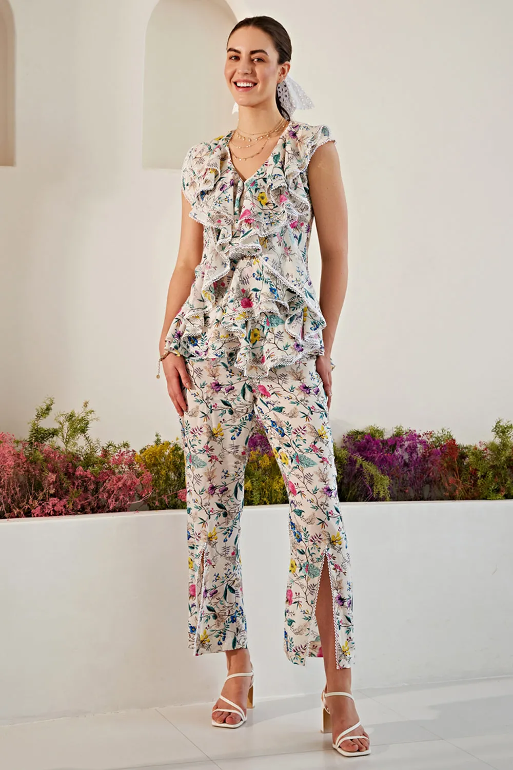 Frilly Flutter Printed Co-ord Set
