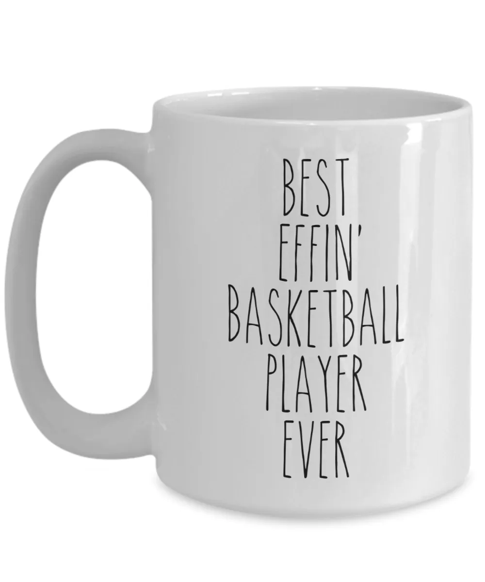 Gift For Basketball Player Best Effin' Basketball Player Ever Mug Coffee Cup Funny Coworker Gifts