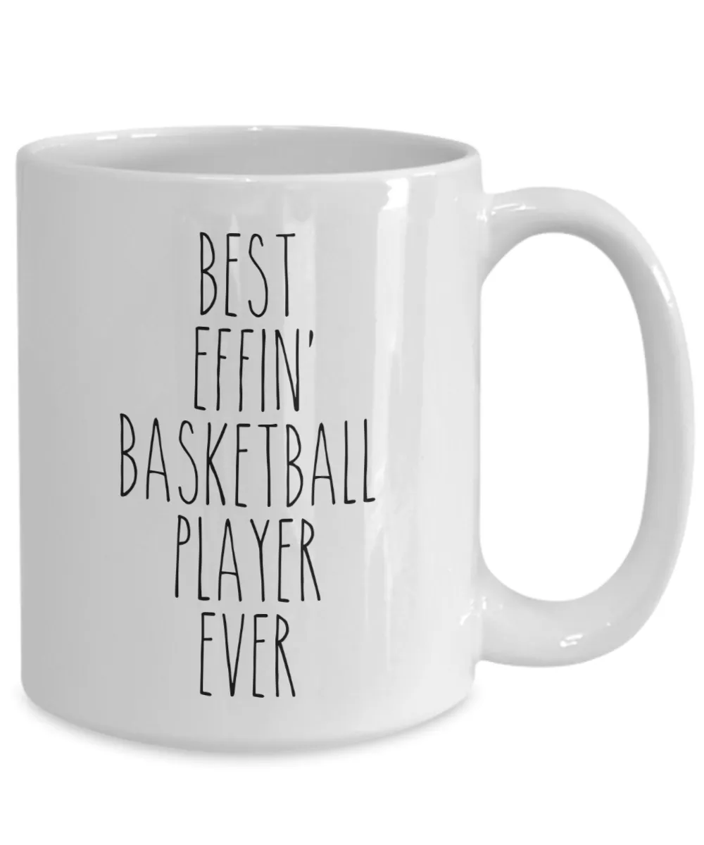Gift For Basketball Player Best Effin' Basketball Player Ever Mug Coffee Cup Funny Coworker Gifts