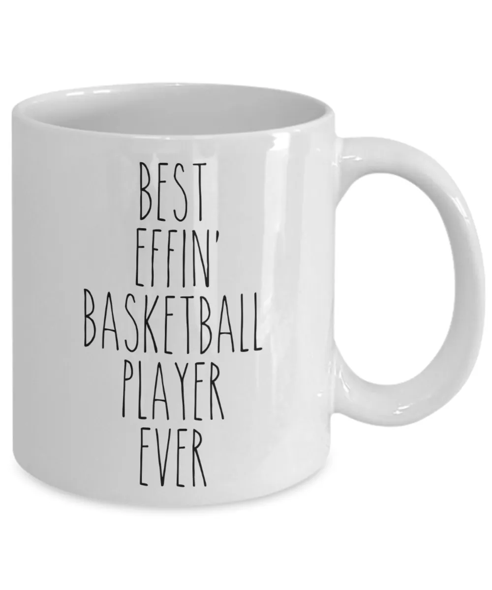 Gift For Basketball Player Best Effin' Basketball Player Ever Mug Coffee Cup Funny Coworker Gifts