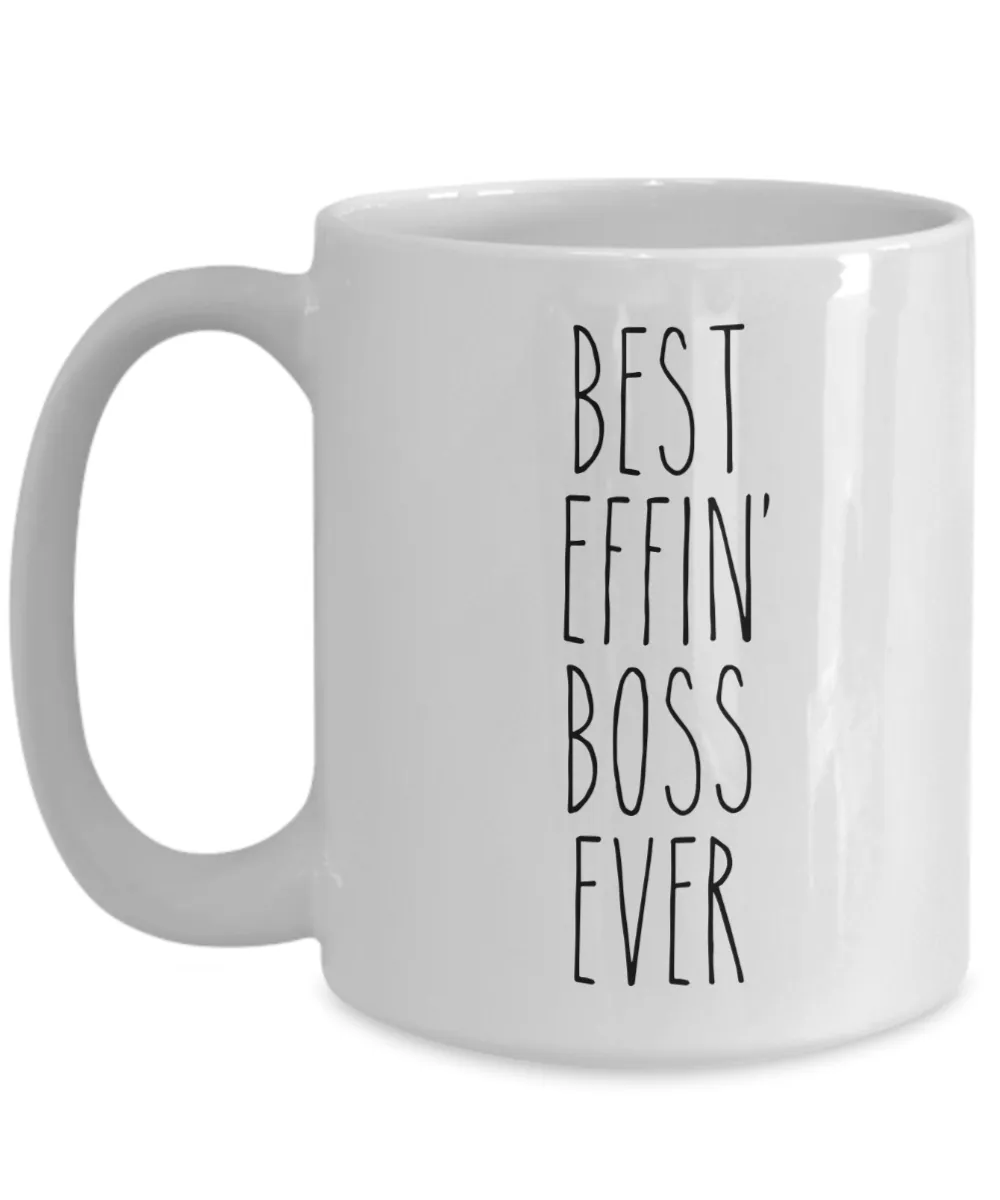 Gift For Boss Best Effin' Boss Ever Mug Coffee Cup Funny Coworker Gifts