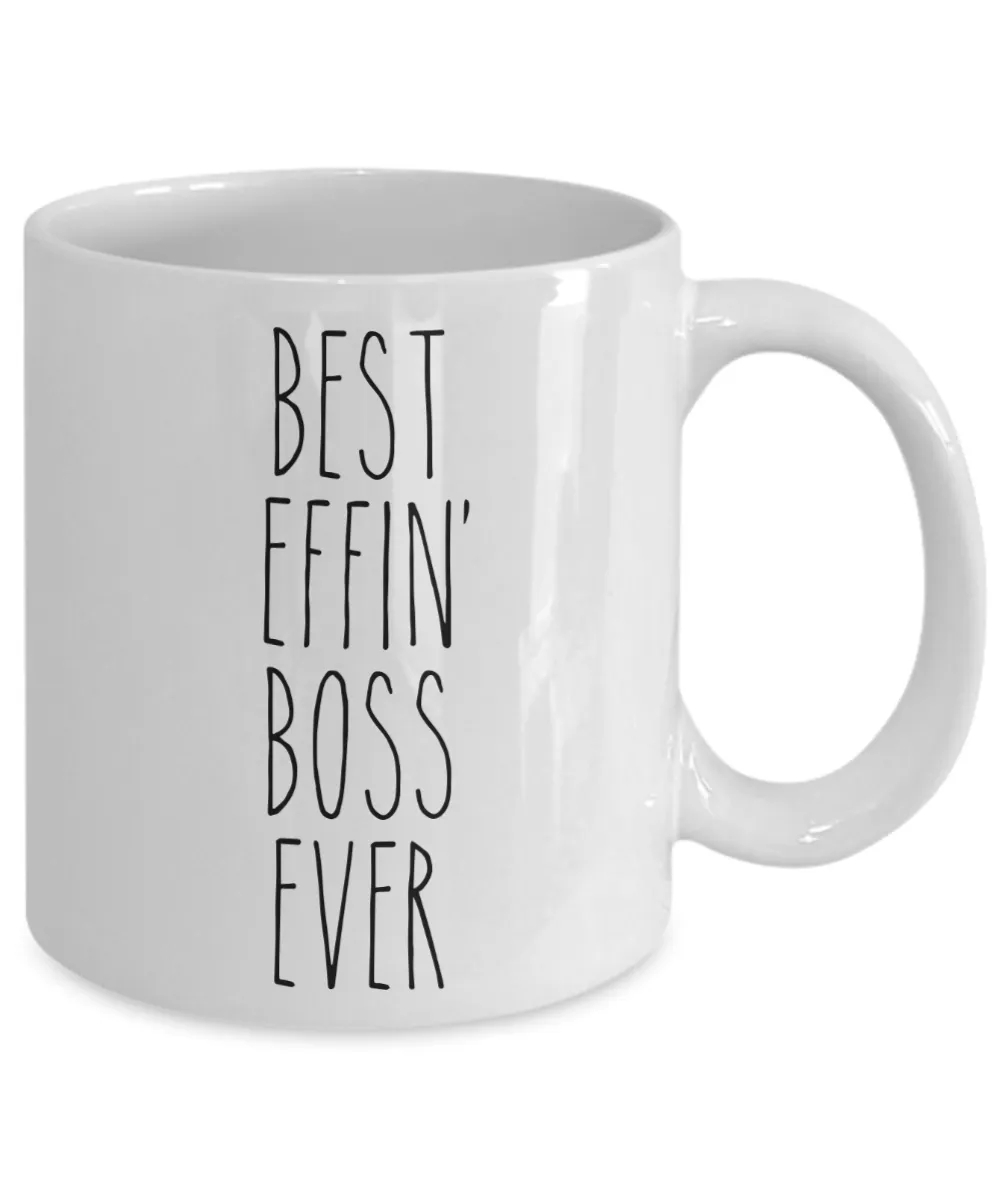 Gift For Boss Best Effin' Boss Ever Mug Coffee Cup Funny Coworker Gifts