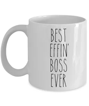 Gift For Boss Best Effin' Boss Ever Mug Coffee Cup Funny Coworker Gifts