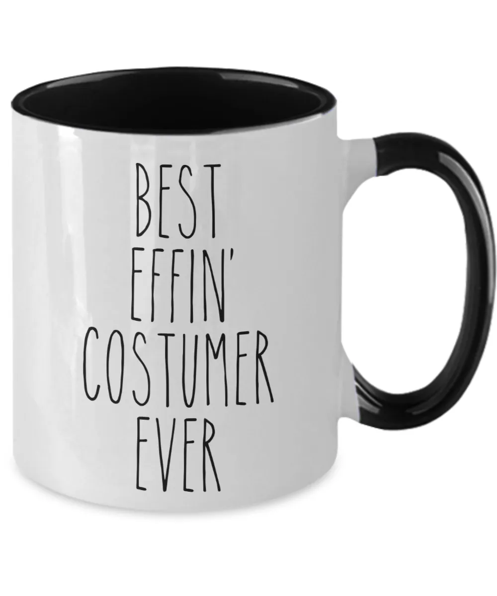 Gift For Costumer Best Effin' Costumer Ever Mug Two-Tone Coffee Cup Funny Coworker Gifts