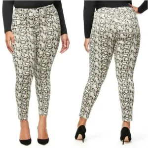 Good American Good Legs Snake-Print Skinny Jeans 18 NWT