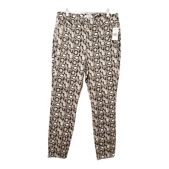 Good American Good Legs Snake-Print Skinny Jeans 18 NWT