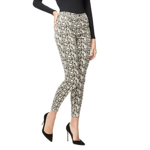 Good American Good Legs Snake-Print Skinny Jeans 18 NWT