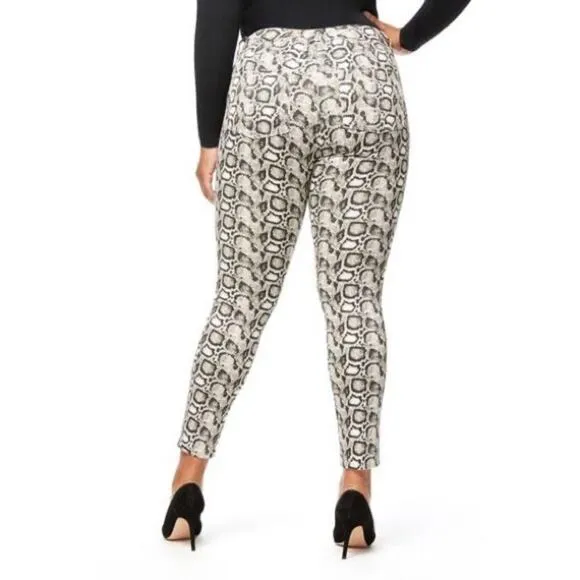Good American Good Legs Snake-Print Skinny Jeans 18 NWT