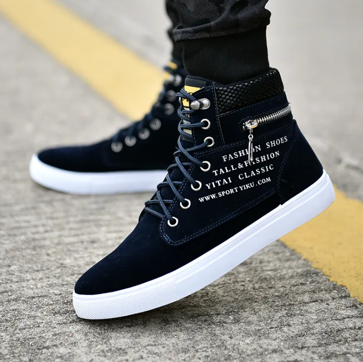 GS Casual Sneakers | Moderne hoge sneakers met rits detail voor heren