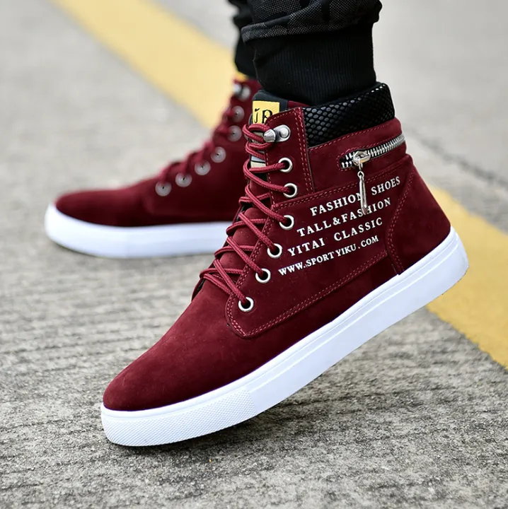 GS Casual Sneakers | Moderne hoge sneakers met rits detail voor heren