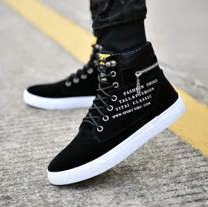 GS Casual Sneakers | Moderne hoge sneakers met rits detail voor heren