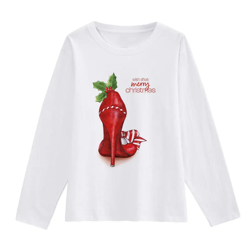 HAPPY 2021 Christmas Women White T-Shirt R