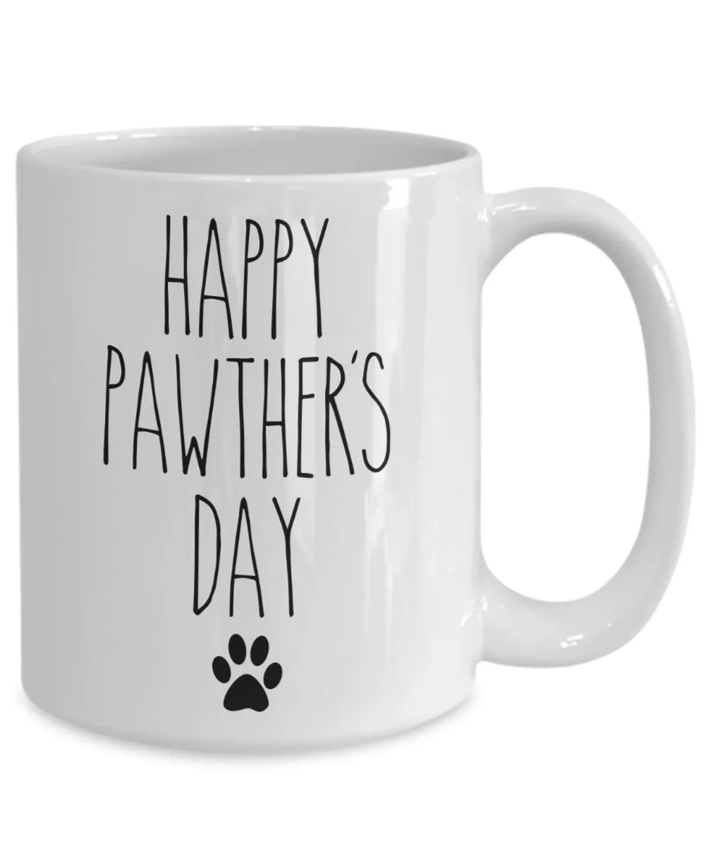 Happy Pawther's Day Dog Dad Mugs Funny Coffee Cup for Father's Day Mug From Dog
