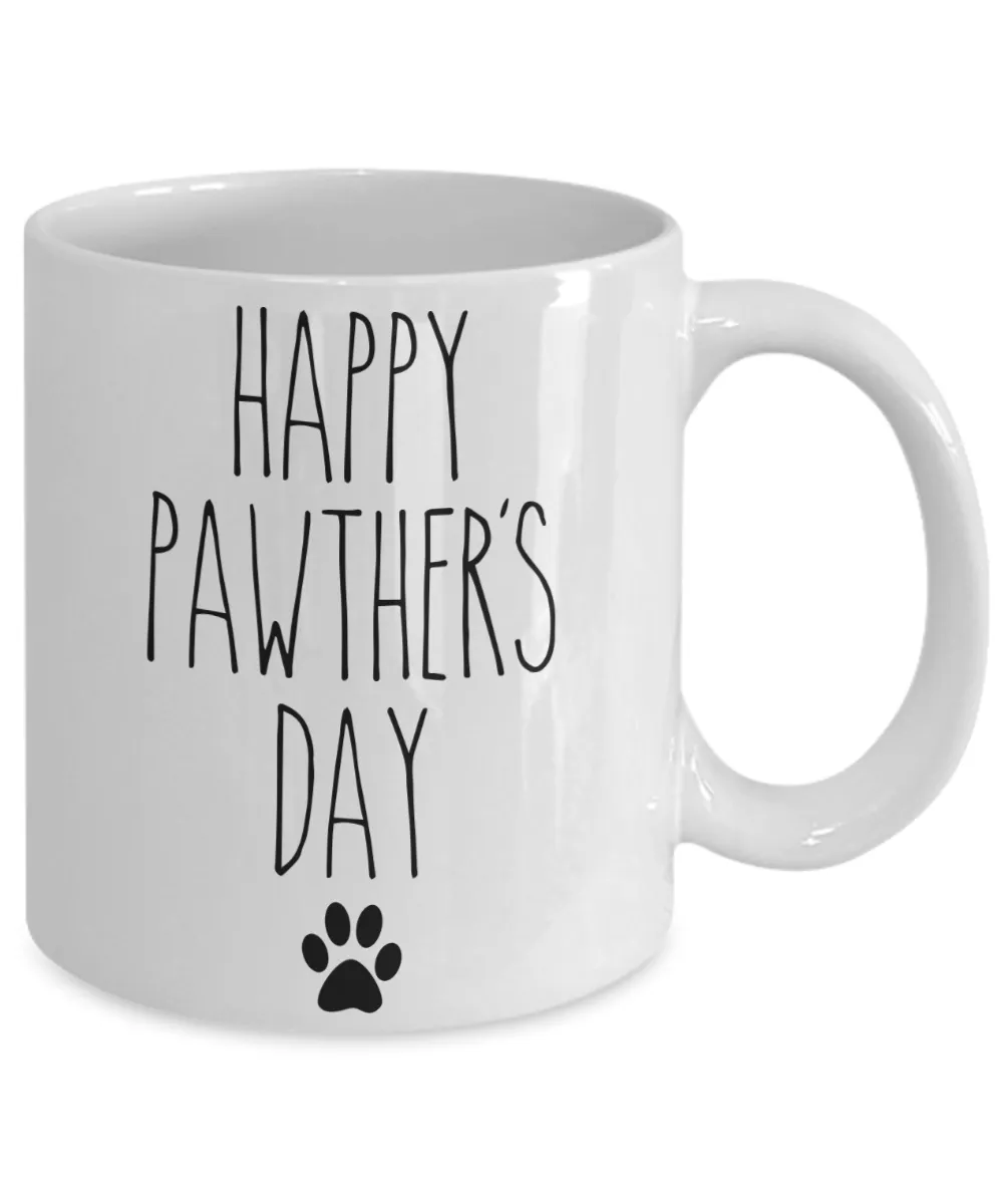 Happy Pawther's Day Dog Dad Mugs Funny Coffee Cup for Father's Day Mug From Dog
