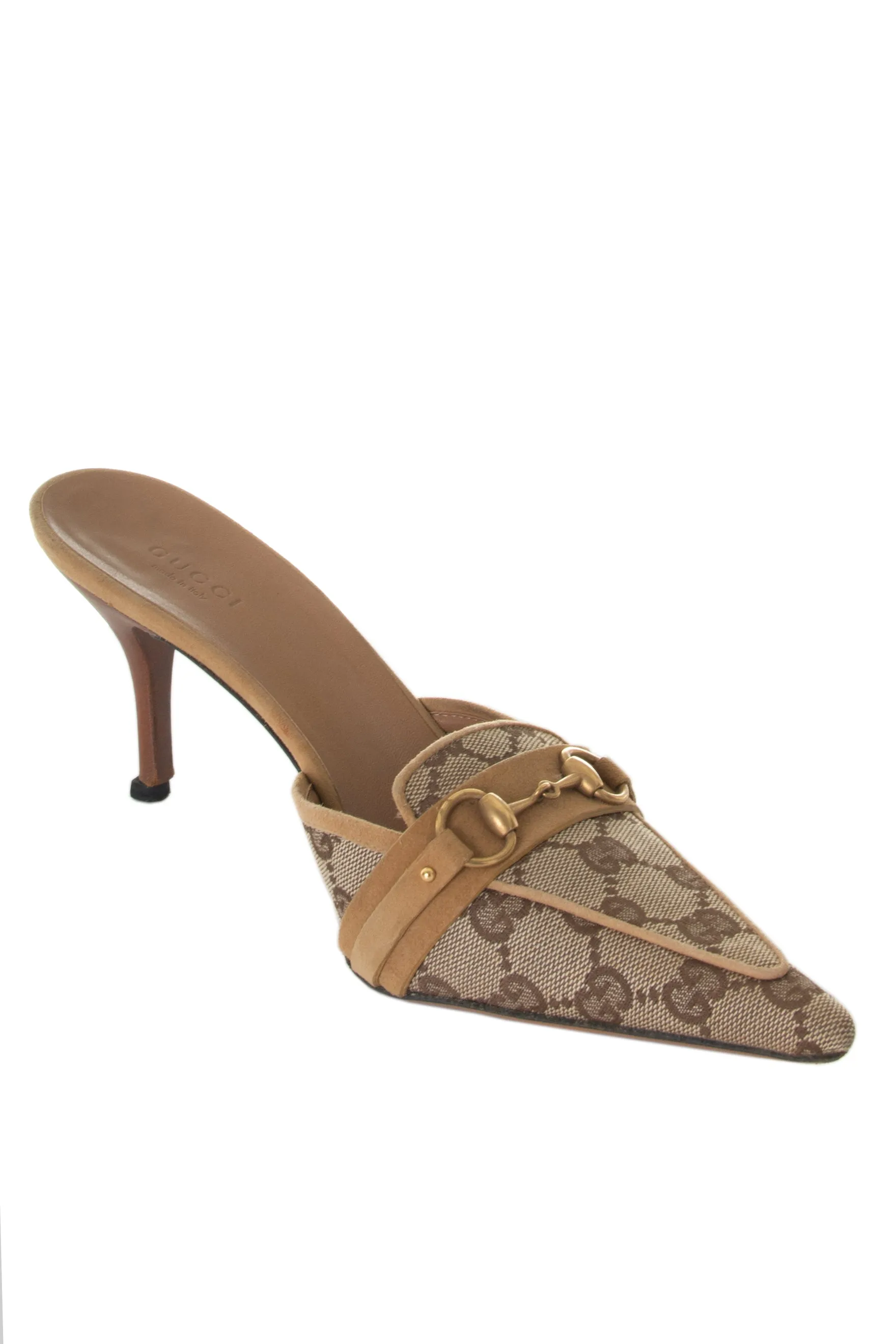 Horsebit Monogram Heels 37