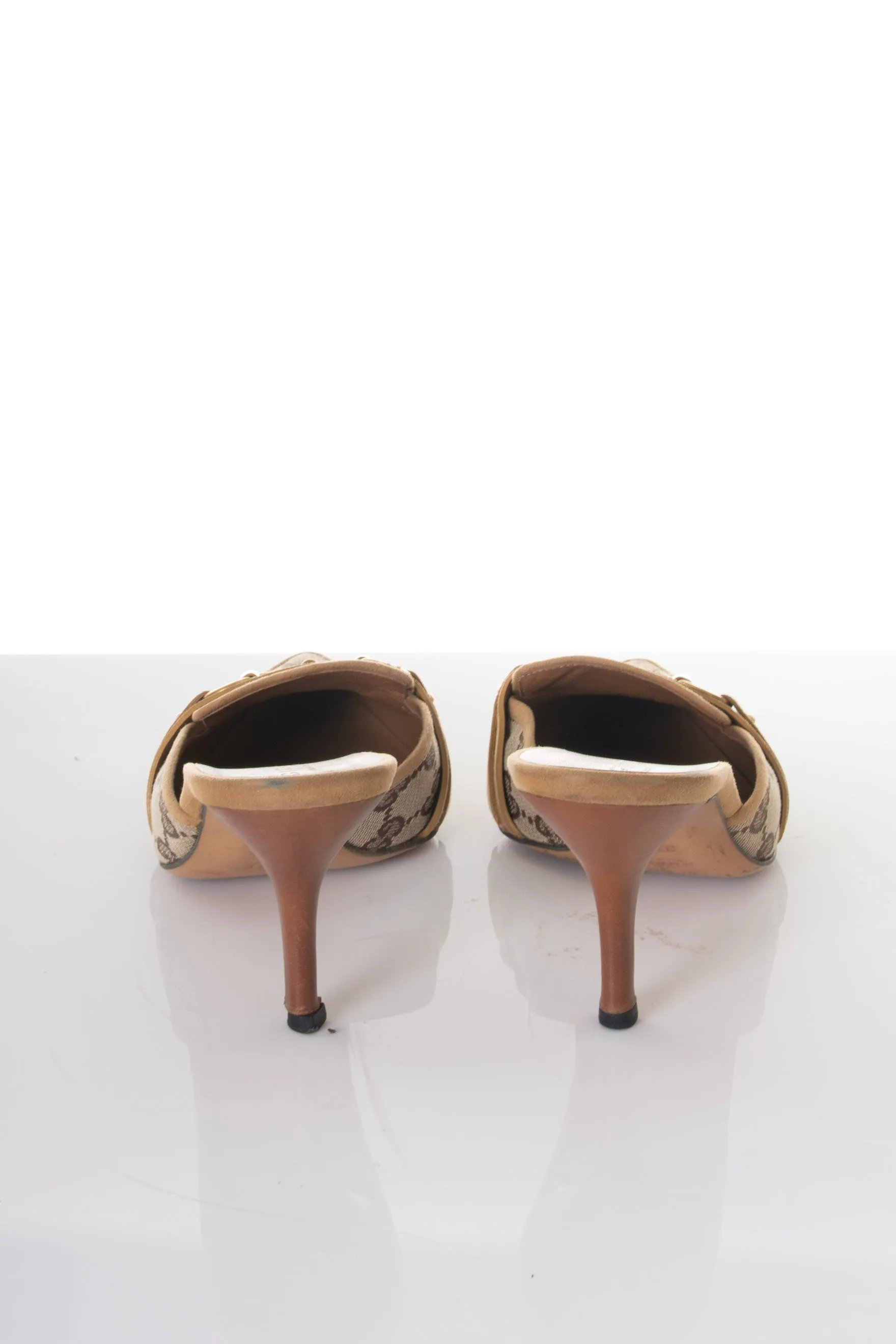 Horsebit Monogram Heels 37