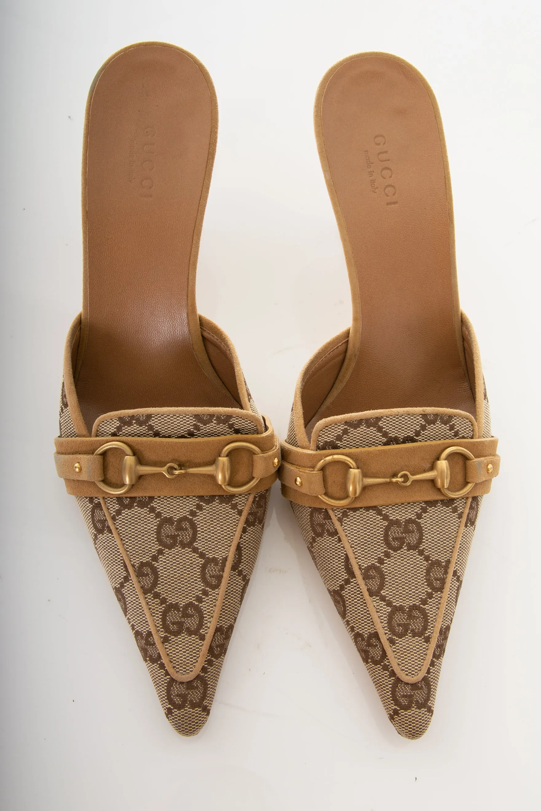 Horsebit Monogram Heels 37