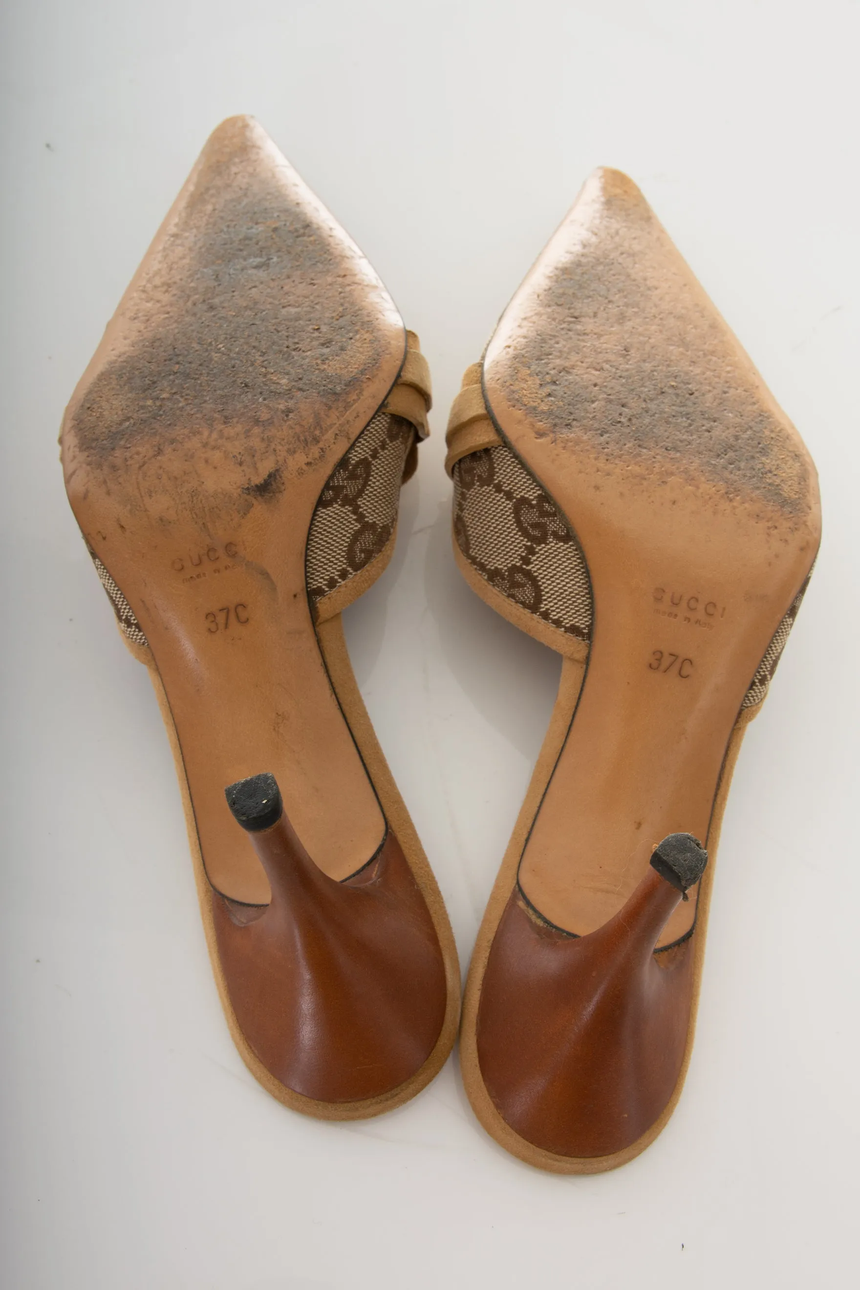 Horsebit Monogram Heels 37