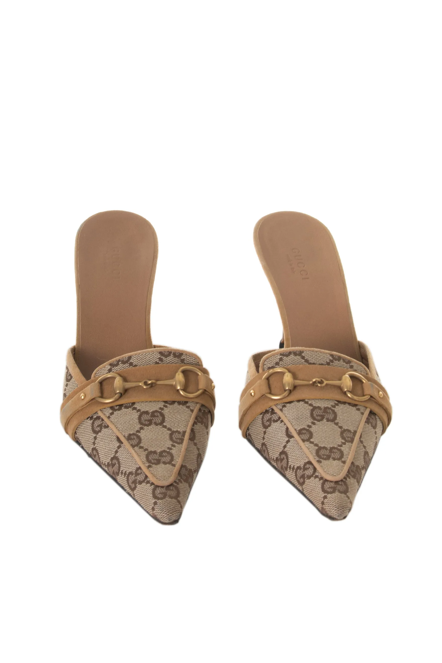 Horsebit Monogram Heels 37