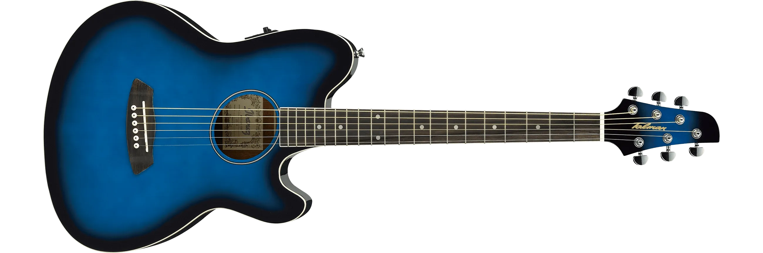 Ibanez TCY10ETBS Talman Acoustic Guitar, Transparent Blue Sunburst High Gloss