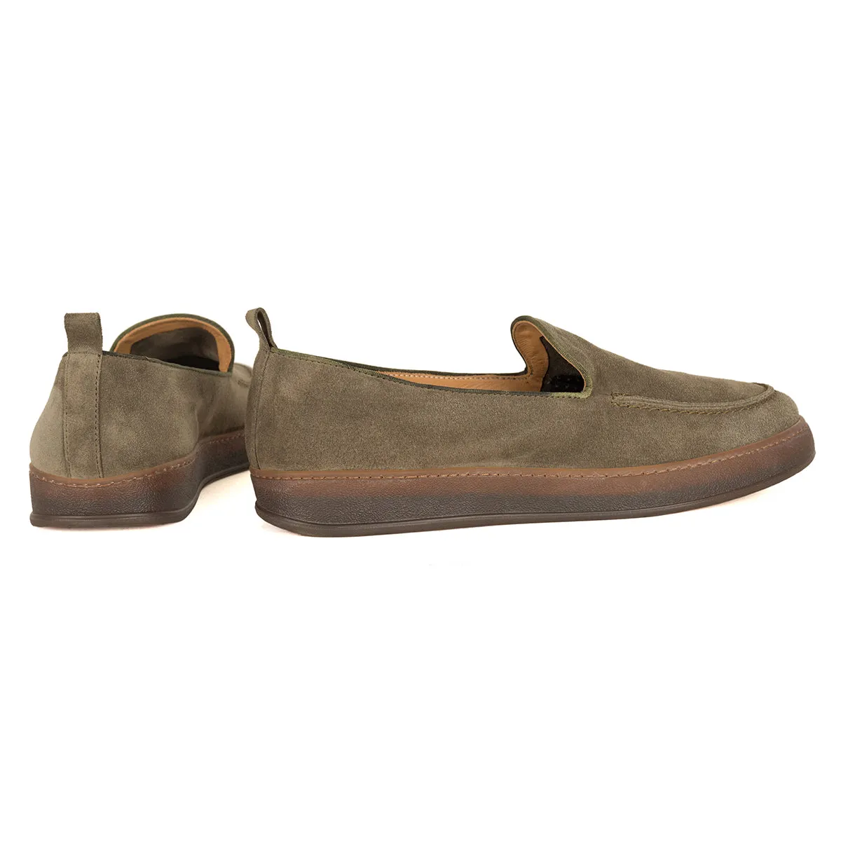 JASON 94020<br>Olive suede slip-ons