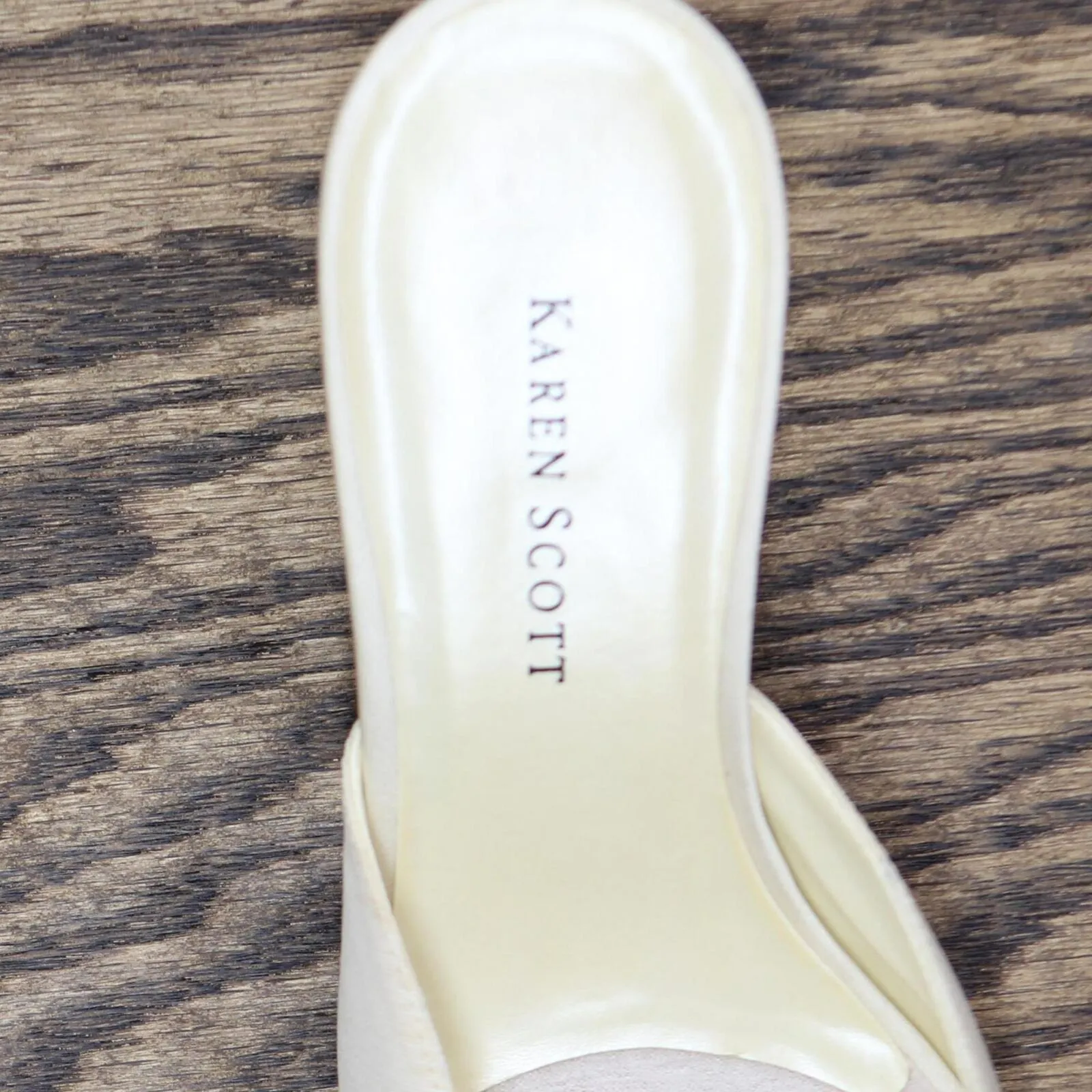 Karen Scott Womens Vintage Fabric Short Heels 1673ee63b9fc0e Off White 5.5M