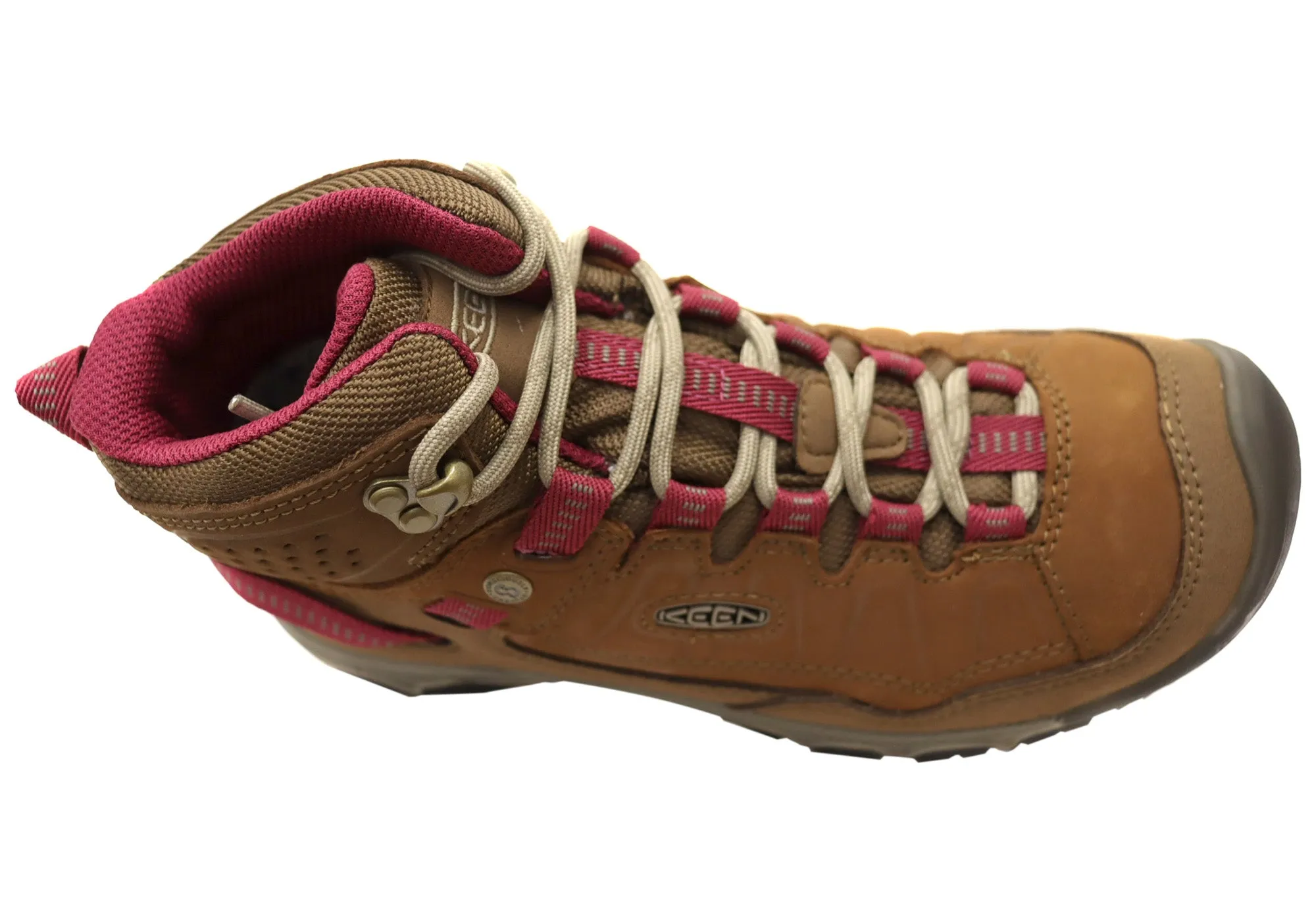 Keen Womens Lace Up Comfortable Targhee IV Mid Waterproof Hiking Boots