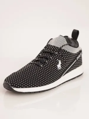 Ladies Classic Knitted Runner Sneaker - Black