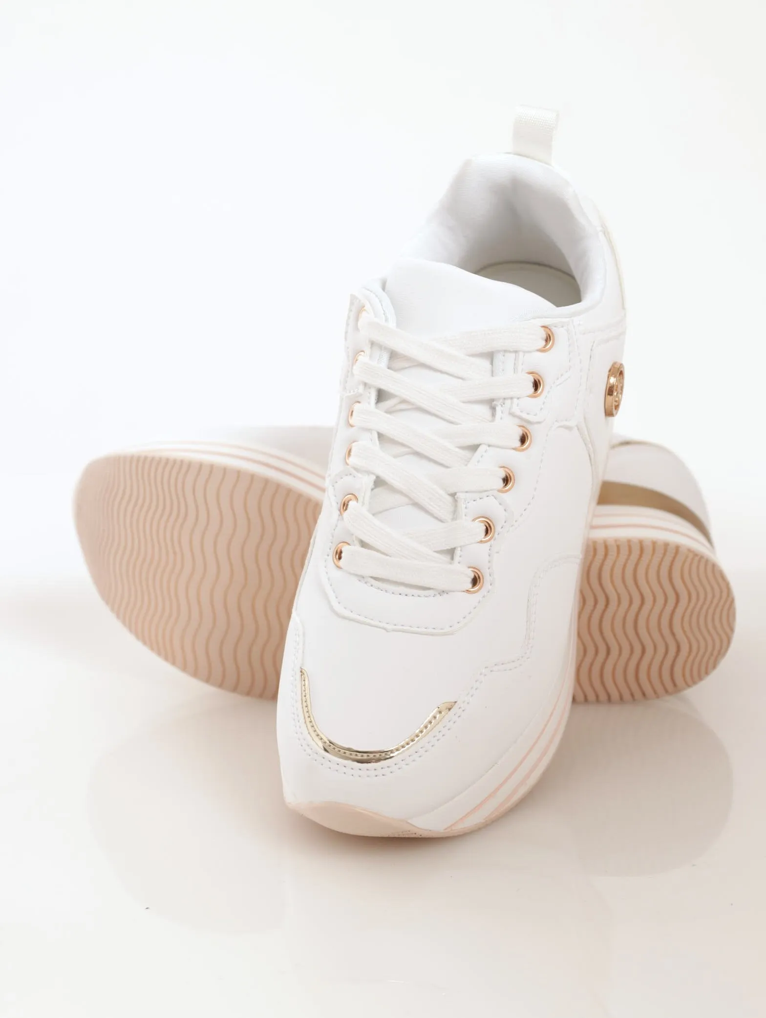 Ladies Sissy Boy Court Side Sneaker - White