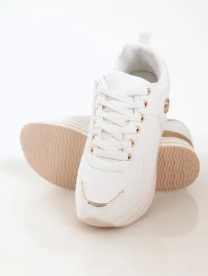 Ladies Sissy Boy Court Side Sneaker - White