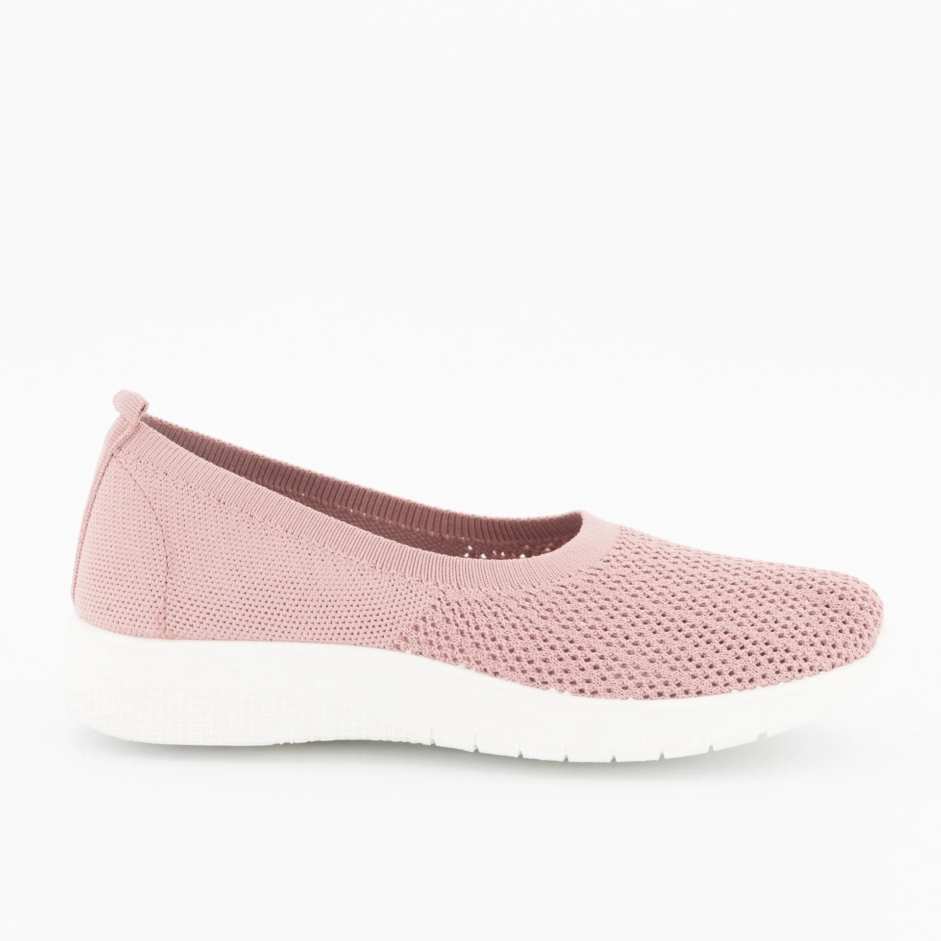 Ladies Slip-On Flyknit Sneaker - Pink