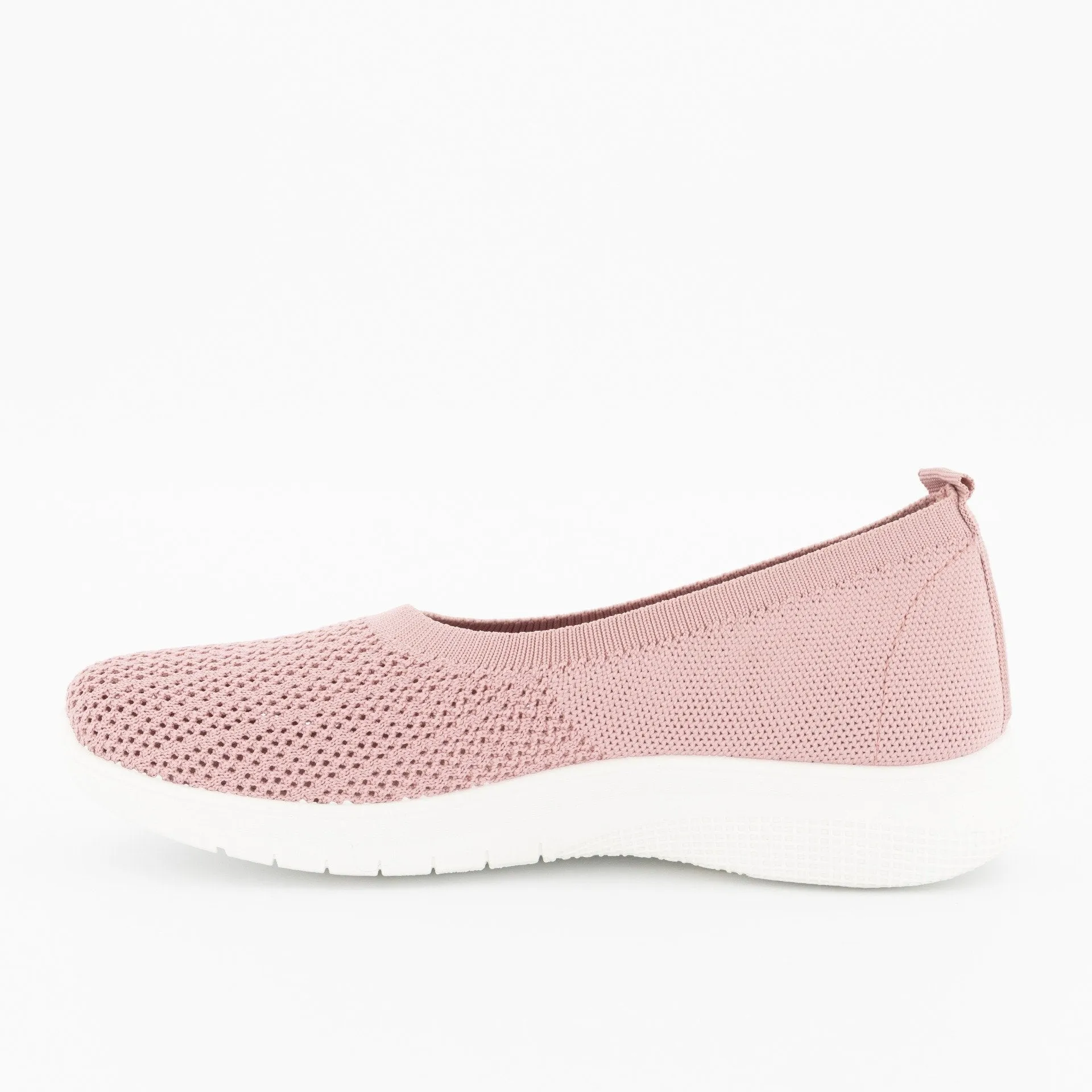 Ladies Slip-On Flyknit Sneaker - Pink