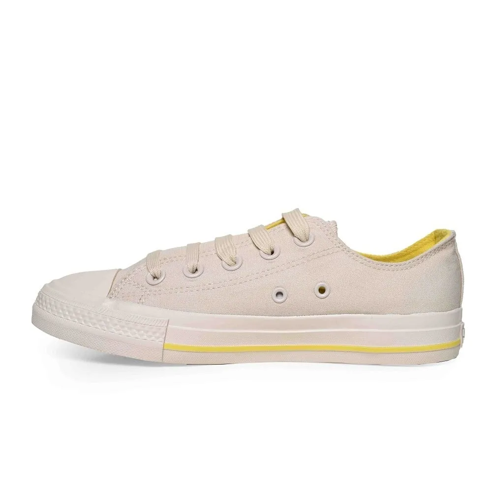 Ladies Viper Canvas Sneaker - Bone