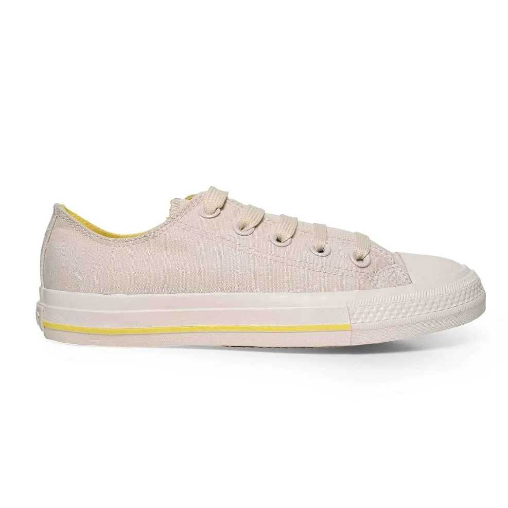 Ladies Viper Canvas Sneaker - Bone